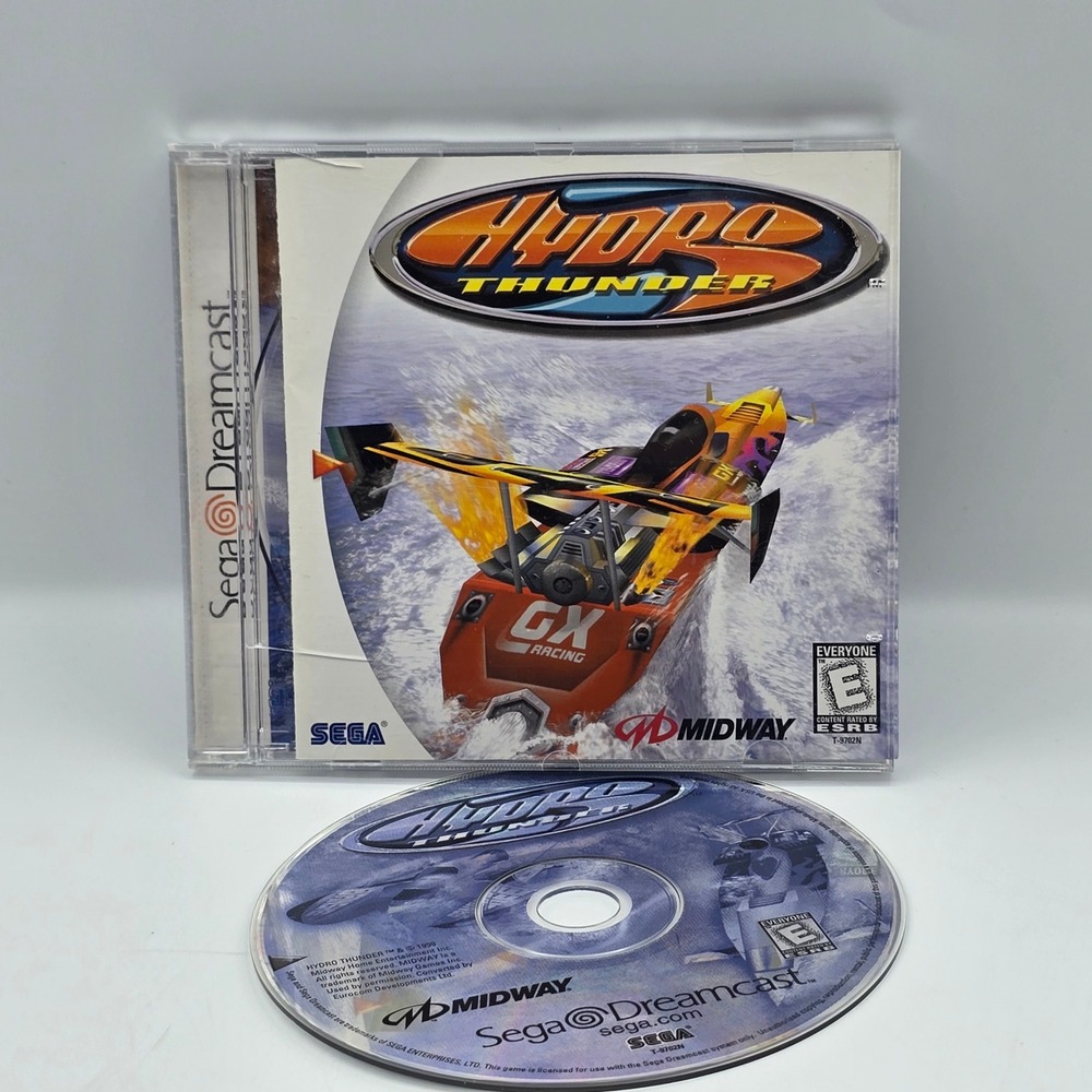 Hydro Thunder Sega Dreamcast Midway 1999 Racing Video Game T-9702N